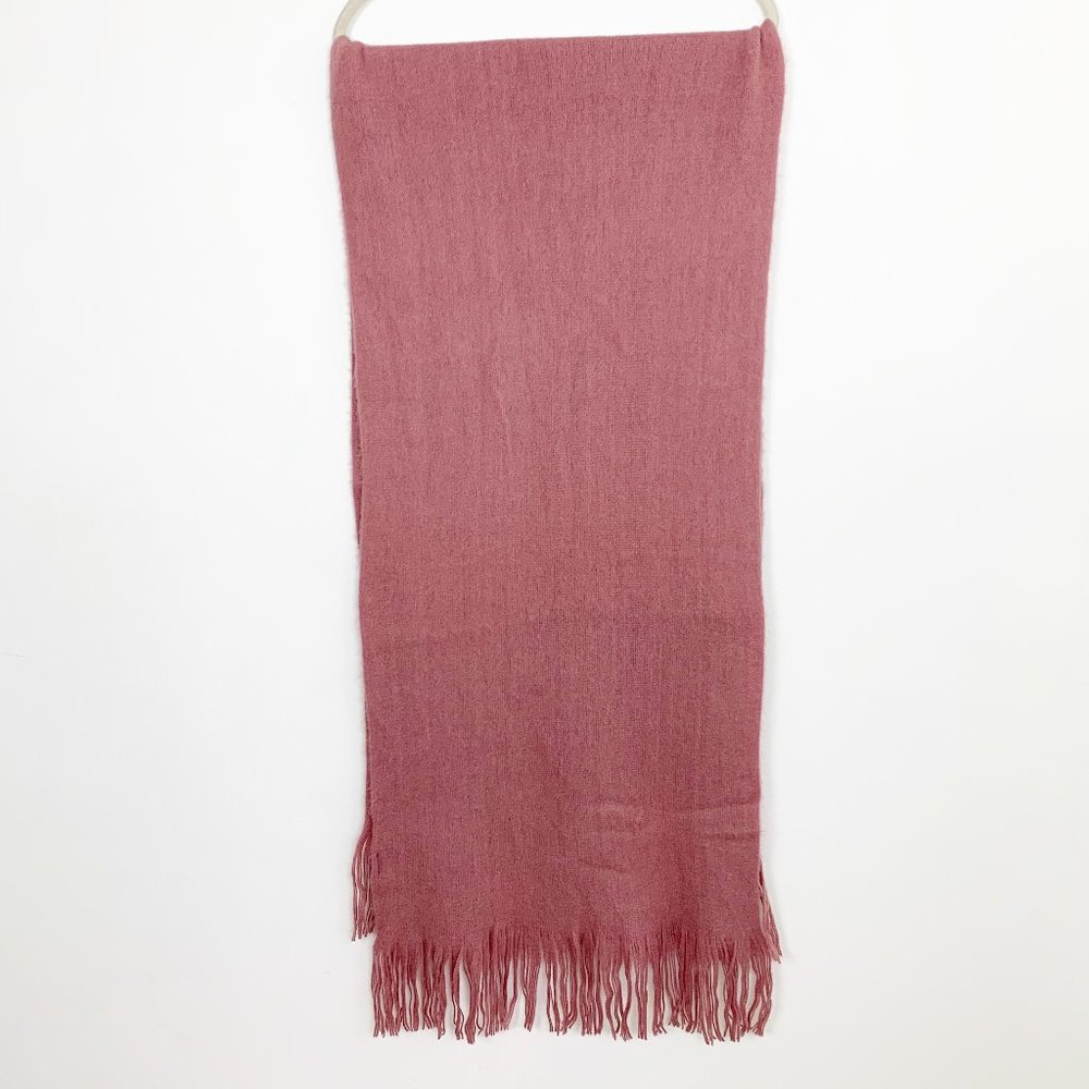 Mauve Pink Chunky Knit Scarf